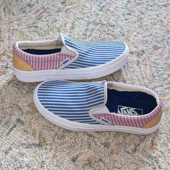 Vans Slip On Pinstripe Shoe 7.5 - Picture 1 of 12
